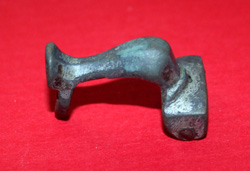 Brooch, Knee, Tubular-headed, Silvered, ca. 2nd Cent. AD
